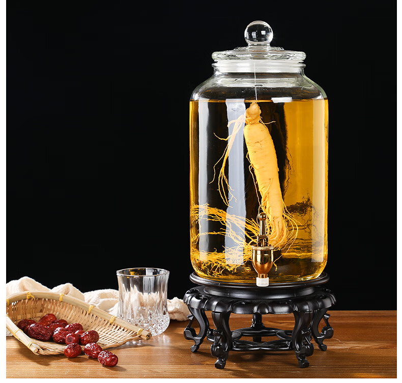 喜恩幻酿酒玻璃瓶泡酒瓶带龙头家用5斤10斤装密封罐白酒泡酒坛4斤装单