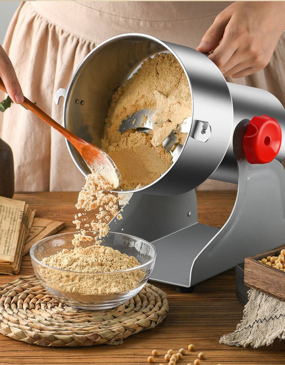 微型打粉机超细研磨机磨粉机研磨机家用小型超细中药打粉碎机五谷杂粮