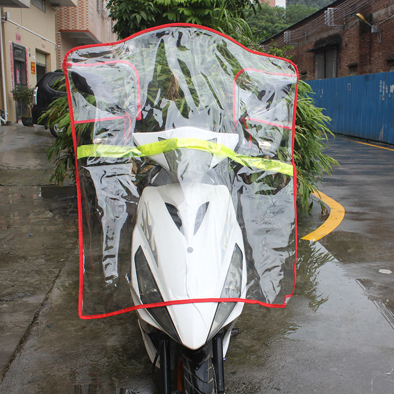 摩托车挡风罩电瓶车高清透明防风大加厚前挡风板挡雨板挡风板加大防风