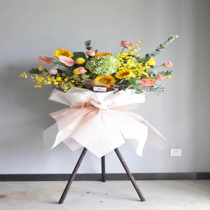 送货上门全国同城速递微雨燕双飞开业鲜花花篮双层花篮1个同城配送