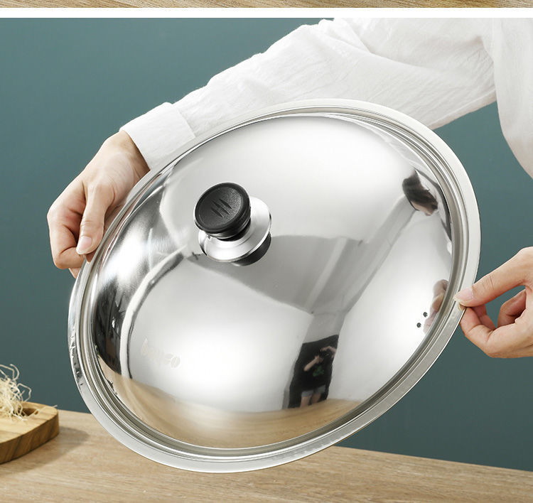 驰诺不锈钢锅盖钢化玻璃家用蒸锅炒锅不粘锅锅盖耐高温炒菜304防爆