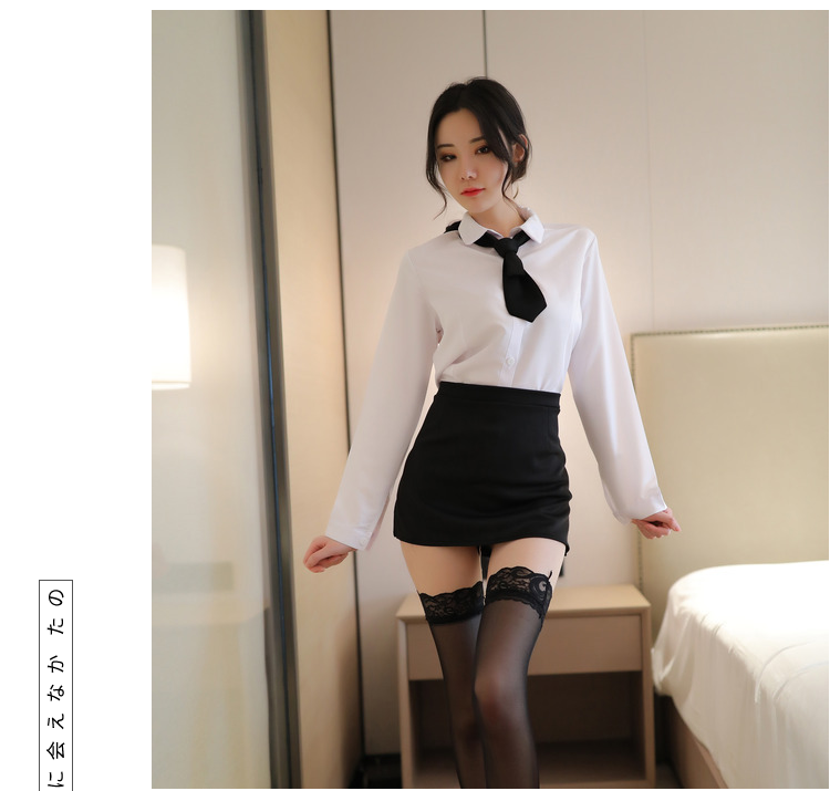 仿真丝性感睡裙情绪连衣裙教师秘书play短裙紧身勒裙私房制服家居服