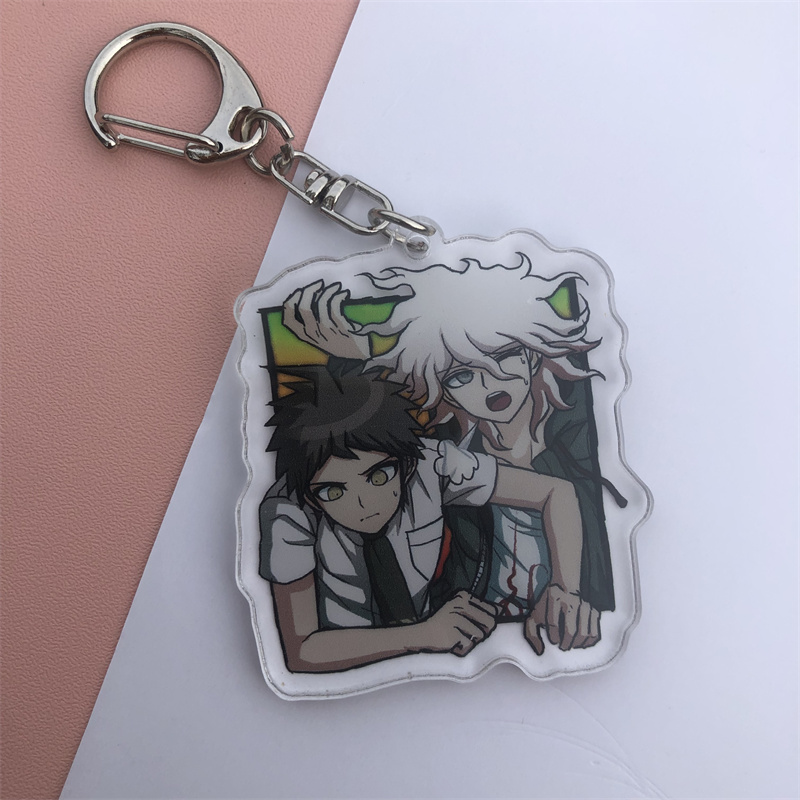 新款弹丸论破动漫周边日向创七海千秋 狛枝凪斗亚克力钥匙扣可爱挂件