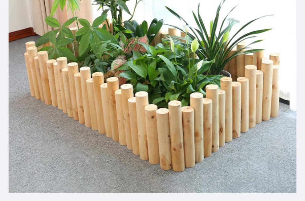 木桩防腐木栅栏花园围栏圆木户外庭院篱笆室外护栏室内阳台装饰小木桩