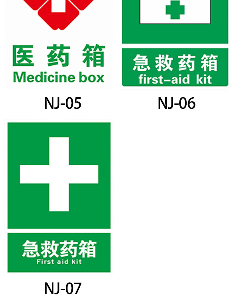 药箱安全标识牌急救箱存放处标识药品分类牌医药箱标识牌安全警示标志