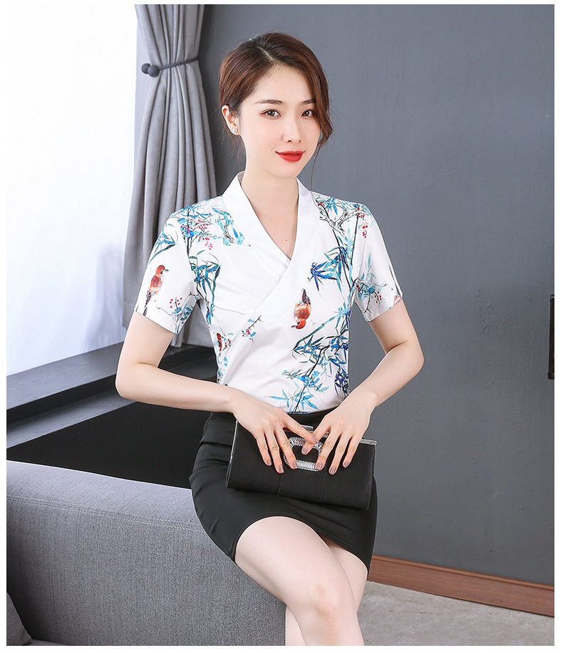 足疗足浴技师工作服夏季新款按摩技师服性感足浴足疗店工衣沐足工作服