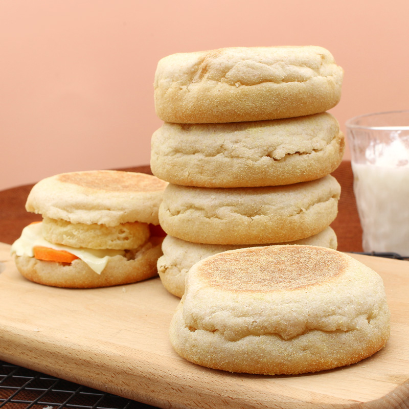 全麦低脂麦芬muffin麦面包松饼满分汉堡胚英式早餐半成品食材坯 690g