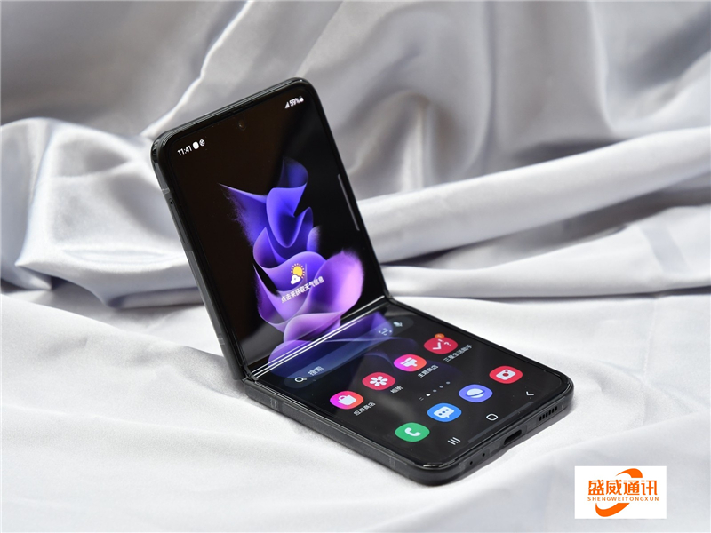 全新5g现货三星357110翻盖三代折叠手机国行激活flip3香槟金128gb官方