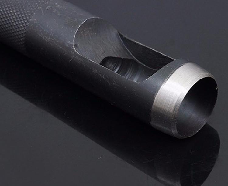 皮带打孔器t黑色高碳钢皮带冲子气眼冲孔器打孔工具圆钢冲皮革冲125mm