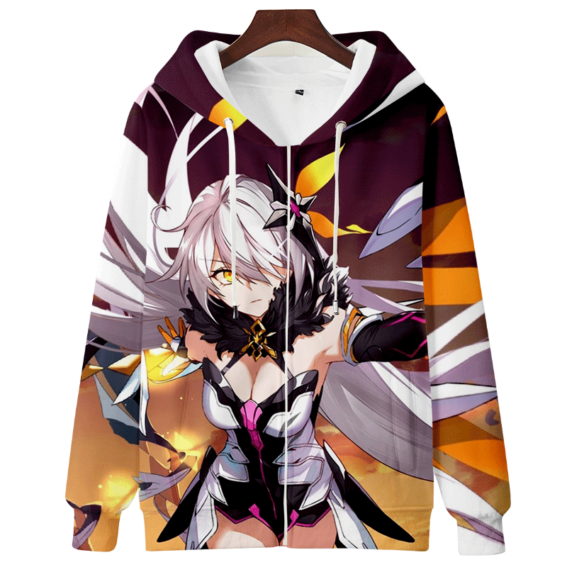 崩坏三周边衣服卫衣崩坏学园三2动漫二次元3拉链卫衣周边八重樱布洛