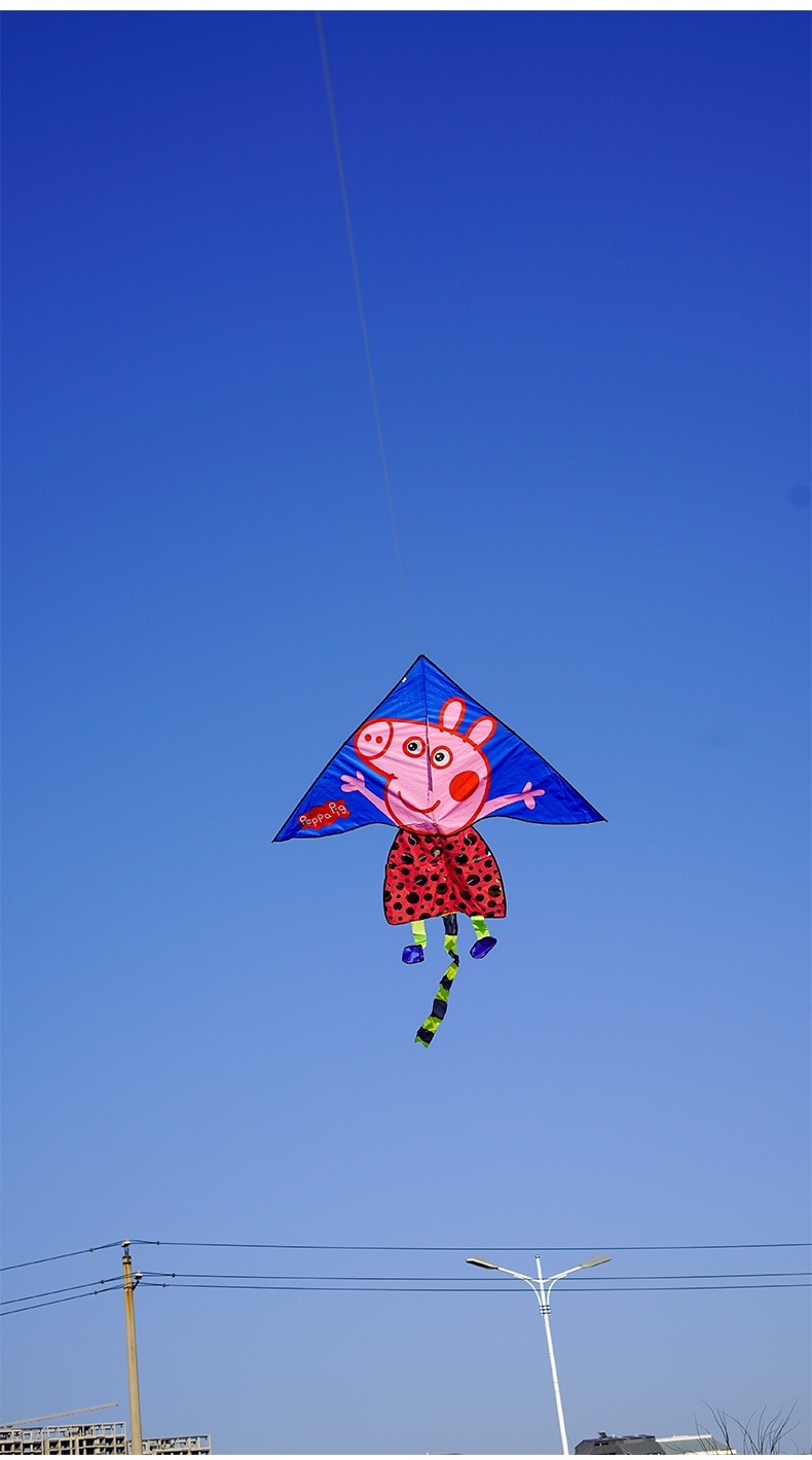 风筝儿童小猪佩奇 卡通微风易飞小号小型潍坊2022年新款 绿色佩琪风筝