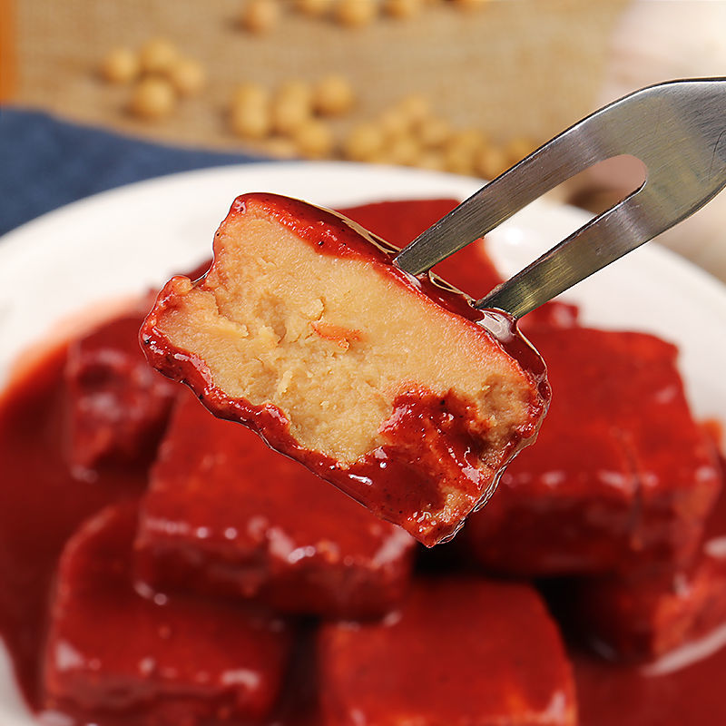 克东腐乳二克山豆腐乳汁黑龙江特产大块红方罐火锅蘸料玻璃瓶250克2瓶