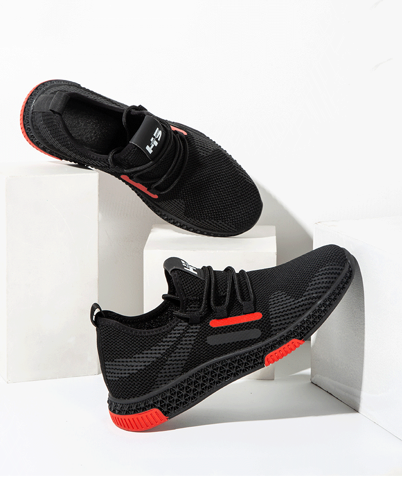 日泰男鞋运动休闲鞋男春季新款网面飞织透气韩版时尚潮流鞋子防滑dw