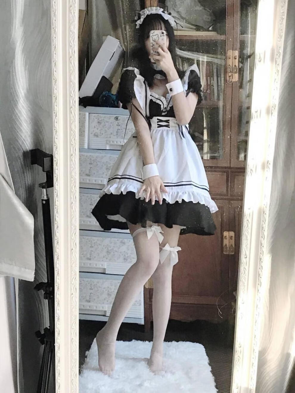 丝袜女网红黑色ins长筒袜子潮jk可爱白丝萝莉款长袜甜美白丝蕾丝花边2