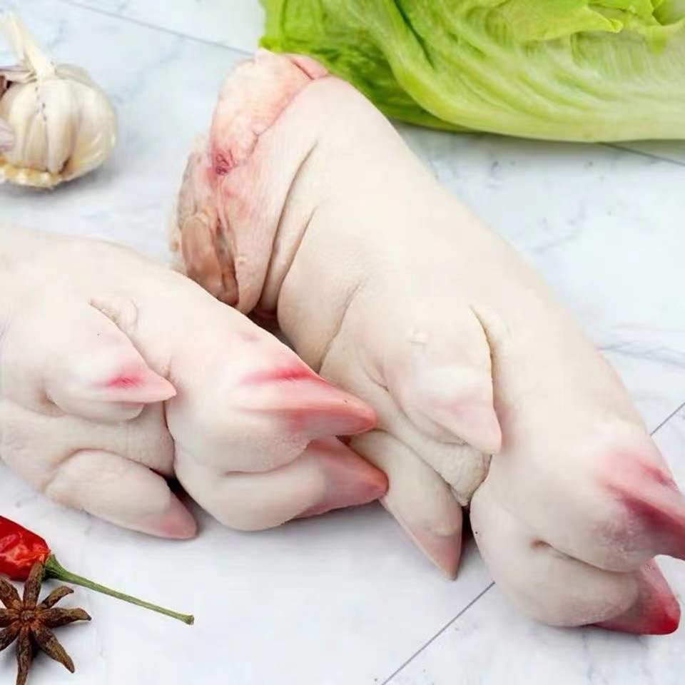 农家猪前蹄猪爪子新鲜猪蹄猪手猪脚手带猪蹄子整只猪蹄子猪后蹄新鲜带