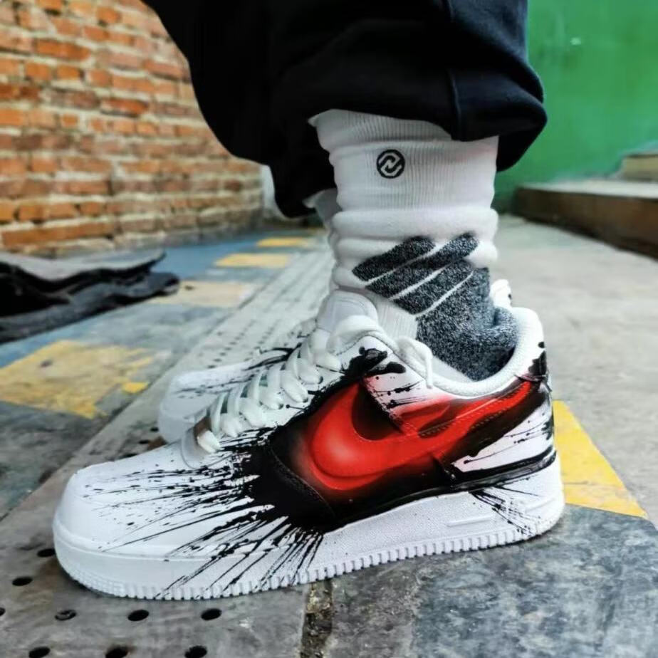 纯原球鞋定制air1空军一号低帮超英雄毒液电影主题定制男女板鞋复刻高