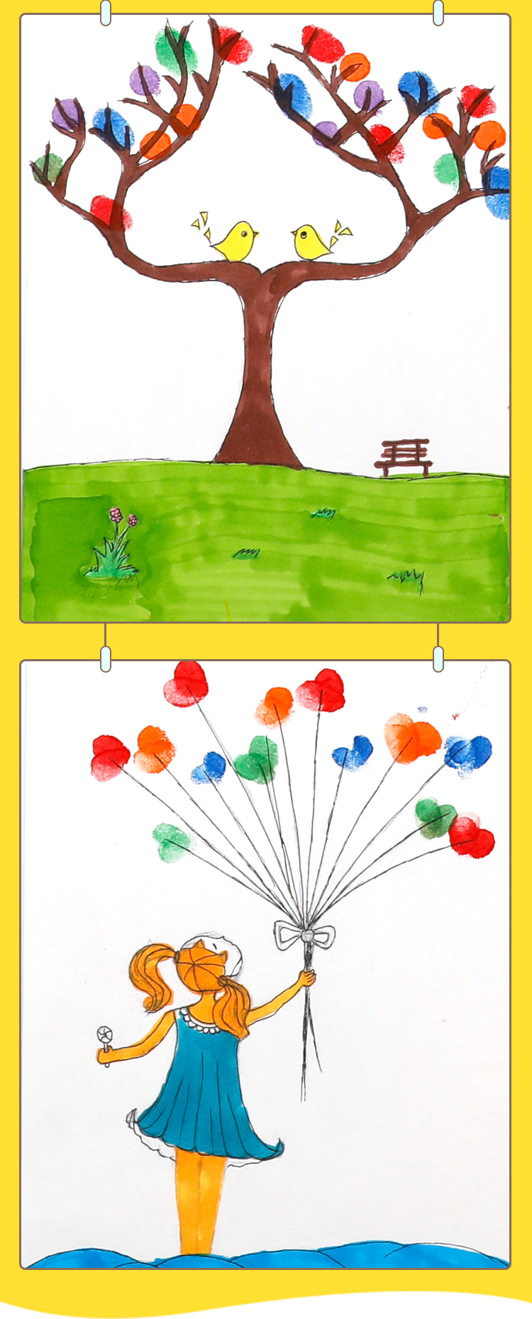 儿童彩色印泥幼儿园手指画小学生手帐印泥可水洗涂鸦绘画手印手掌印泥