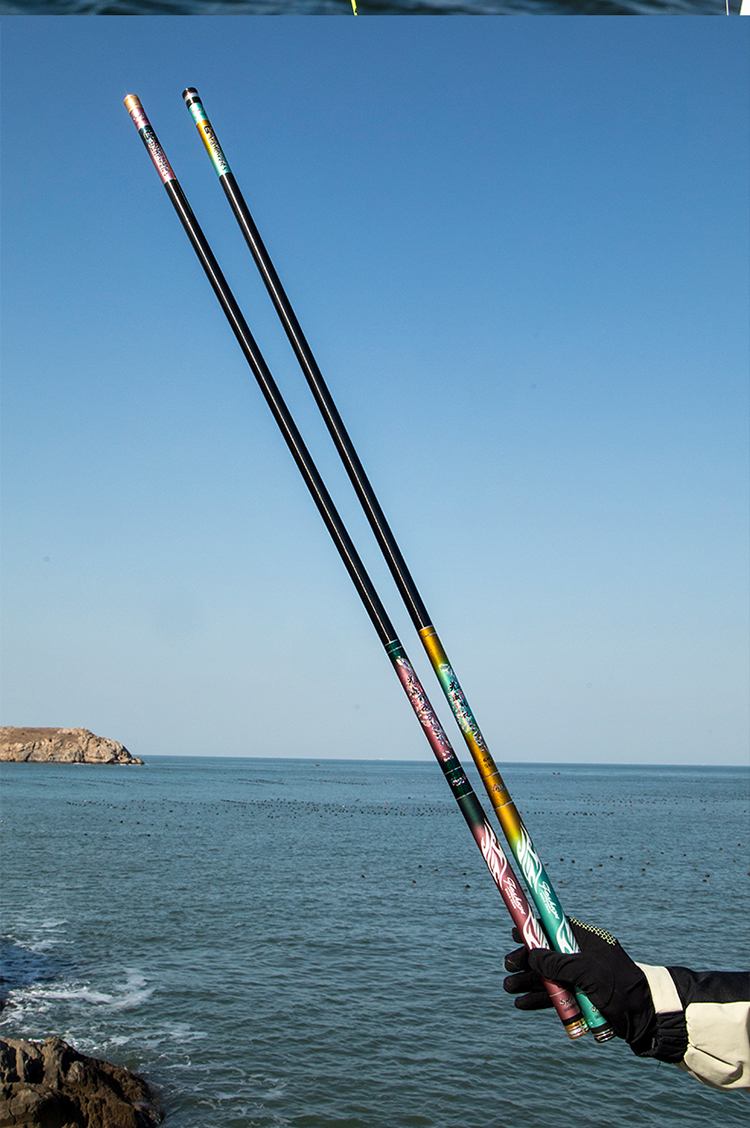 浪尖赤刃螺纹钢腾蛇鱼竿十大轻硬钓鱼竿28调鲫鲤鱼竿手竿台钓竿大物 5