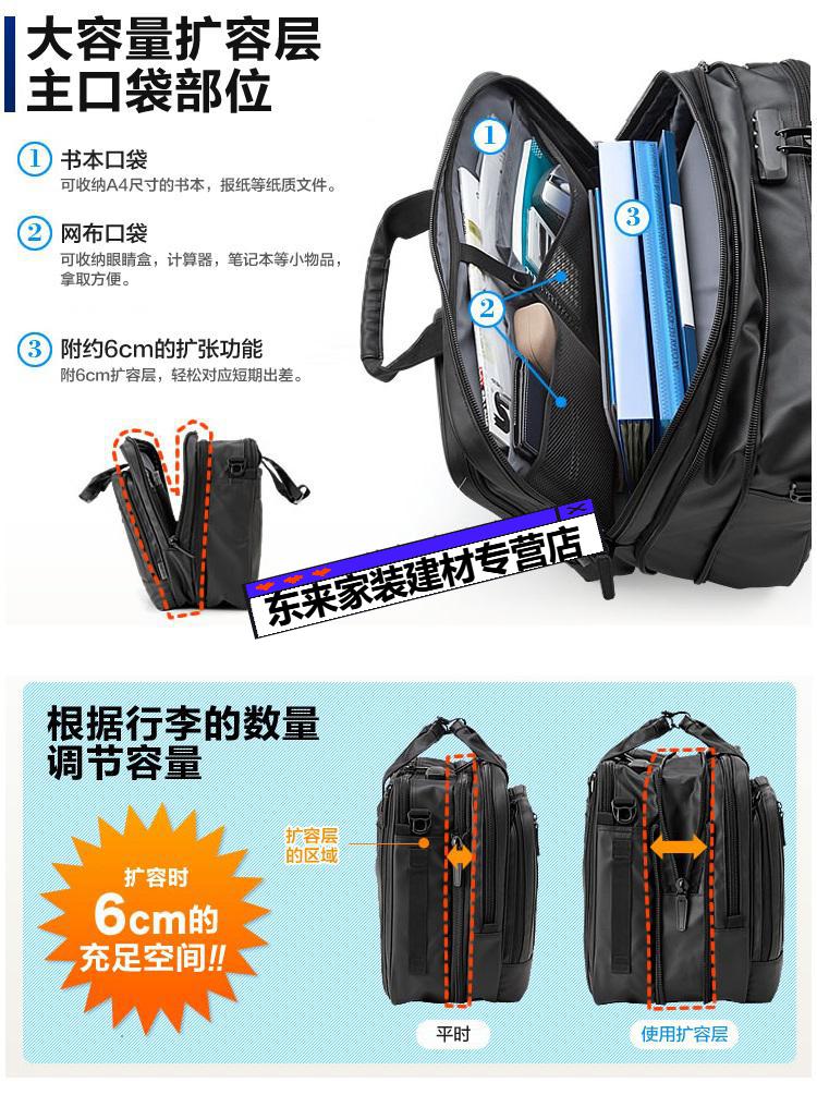 日本sanwa手提电脑包男大容量16寸多功能双肩背包防泼水商务出差标准