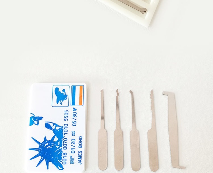 京选优品开锁专用工具锁匠开锁工器锁匠工具防盗门钩一字锁芯设备卡片