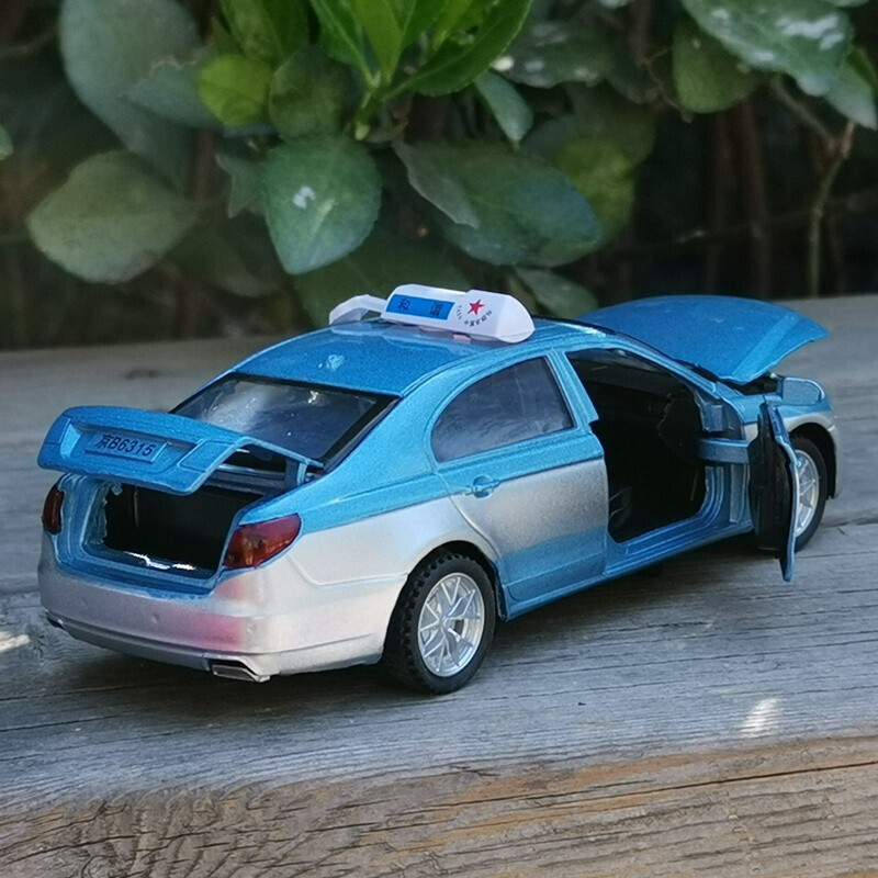 儿童玩具 1:32合金汽车模型红旗h7出租车声光回力北京出租 男孩玩具