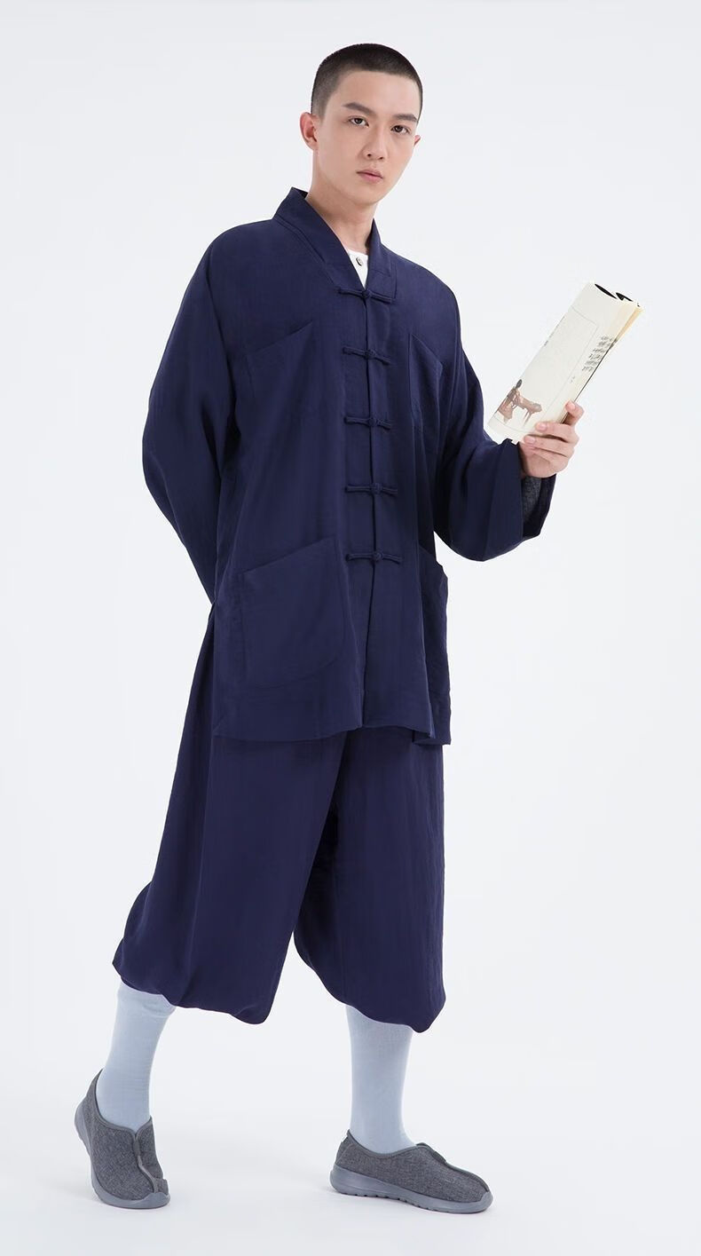 高档轻奢品牌新款觉牌男女僧服棉麻丝和尚衣服僧衣短褂布扣盘扣春夏秋