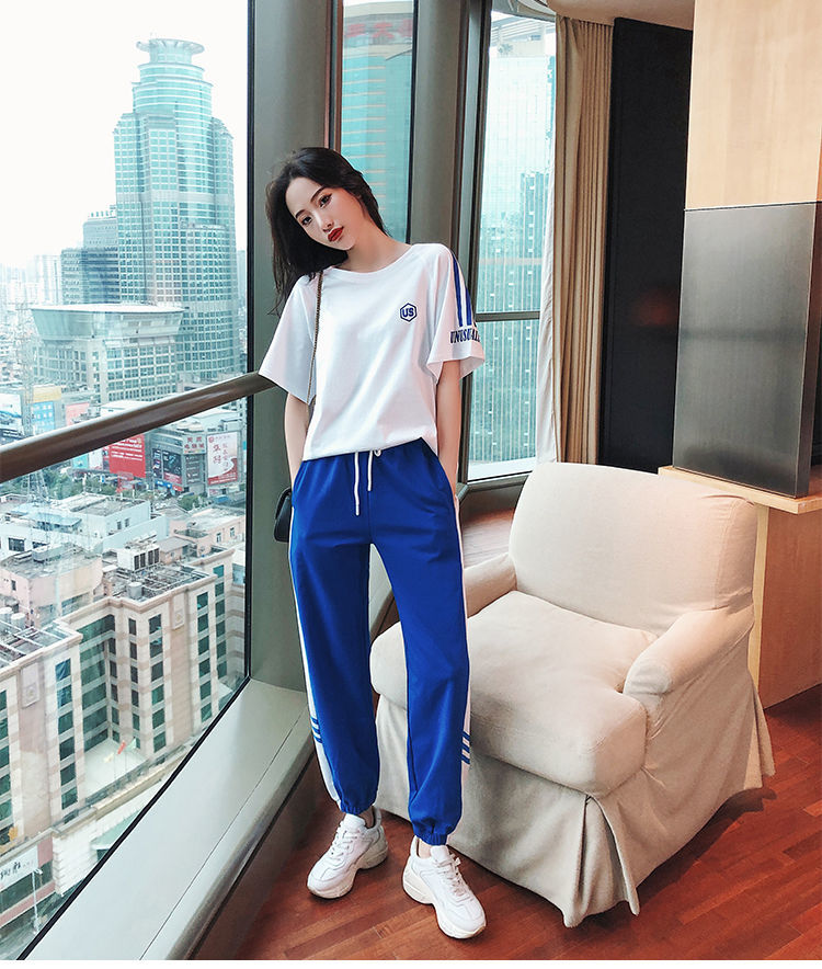 白色t 蓝色裤子 s 建议【95斤以下】【图片 价格 品牌 报价】-京东
