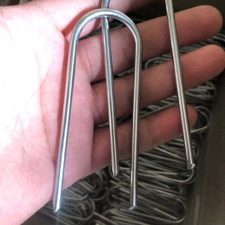 佳楚u型地钉布地钉钢丝地钉钢丝25毫米长10厘米1000个