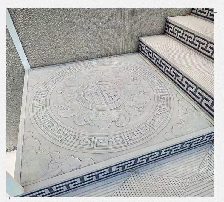 砖雕中式地砖庭院户外地面铺装拼花地砖五福临门青砖地雕五福捧寿地雕