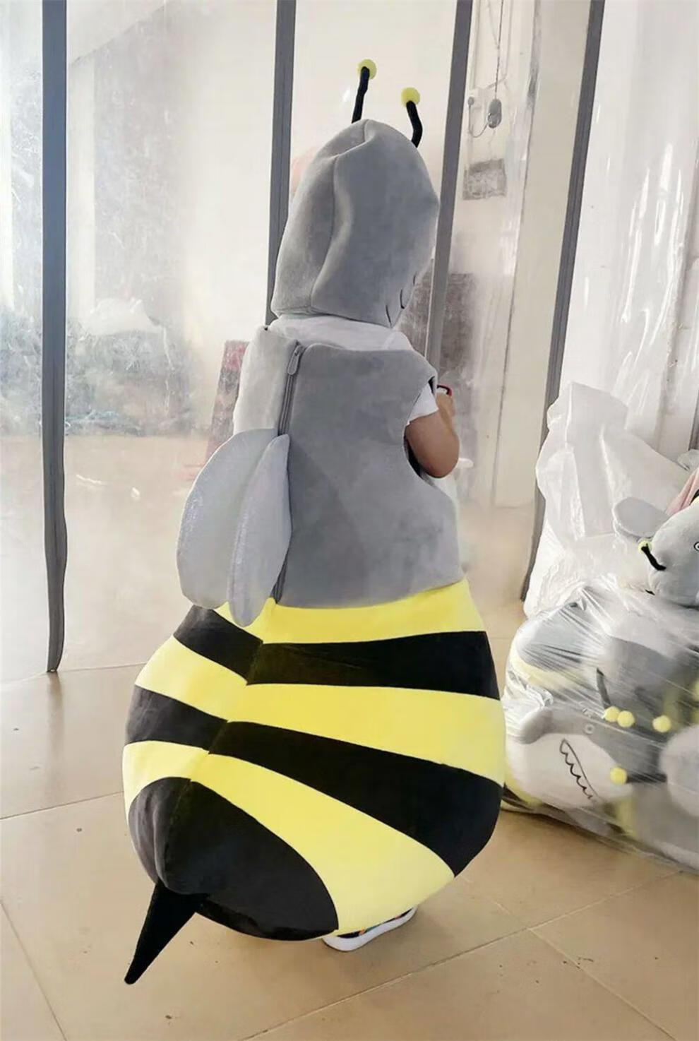 鲨bee可穿玩偶服 抖音可穿鲨鱼蜜蜂玩偶服创意活动装扮儿童成人鲨鱼