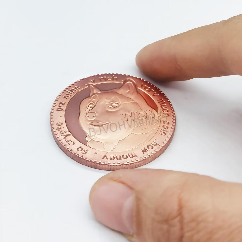 狗狗币实物dogecoin纪念币纪念章镀金纪念品马斯克带货金币收藏工1dog