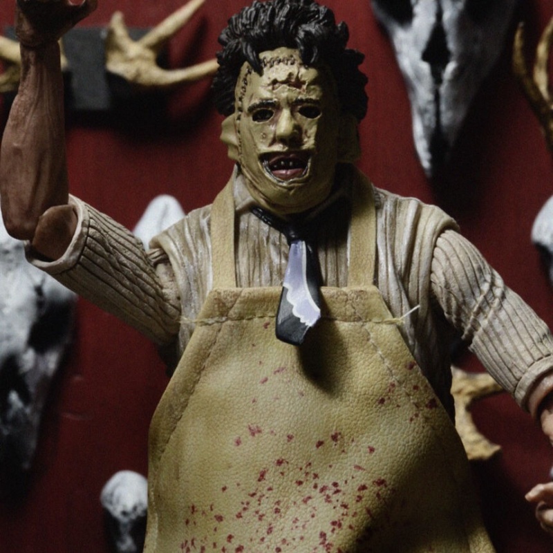 neca德州黄衣人狂皮脸leatherface40周年版人偶模型生日节日自营礼物