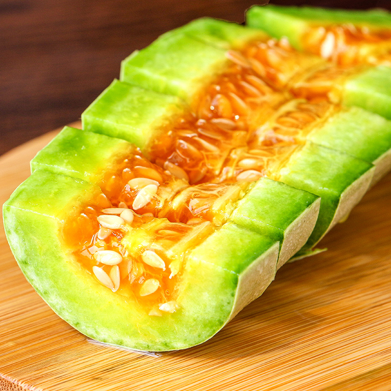 山东羊角蜜甜瓜水果新鲜当季整箱5斤小香瓜蜜瓜脆绿博洋5斤中果丨单果