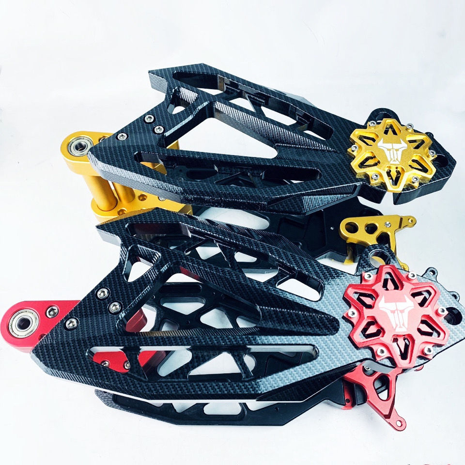 莲花平叉后cnc电摩n1sngt改装铝合金平叉小牛莲花银黑