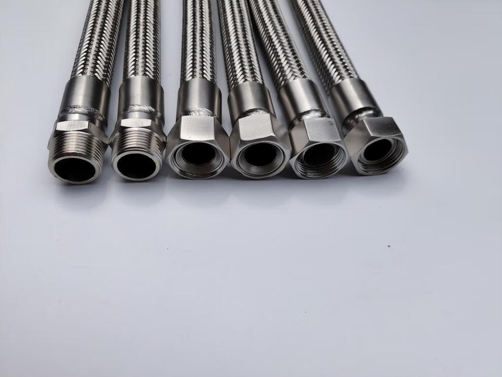 304不锈钢波纹管编织网金属工业4分6分1寸耐高温蒸汽高压软管12寸07米