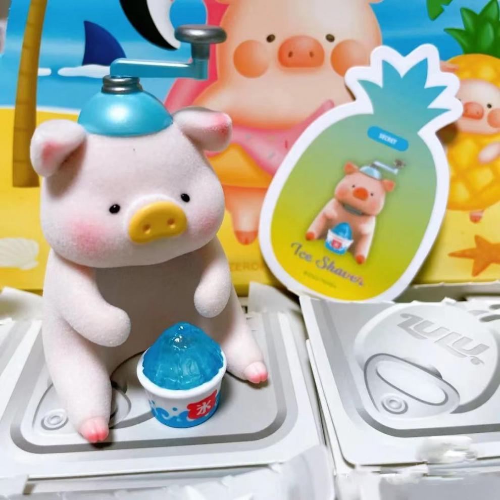 lulu罐头猪阳光派对系列盲盒潮流可爱玩具摆件整盒8款不重复配3m脚贴