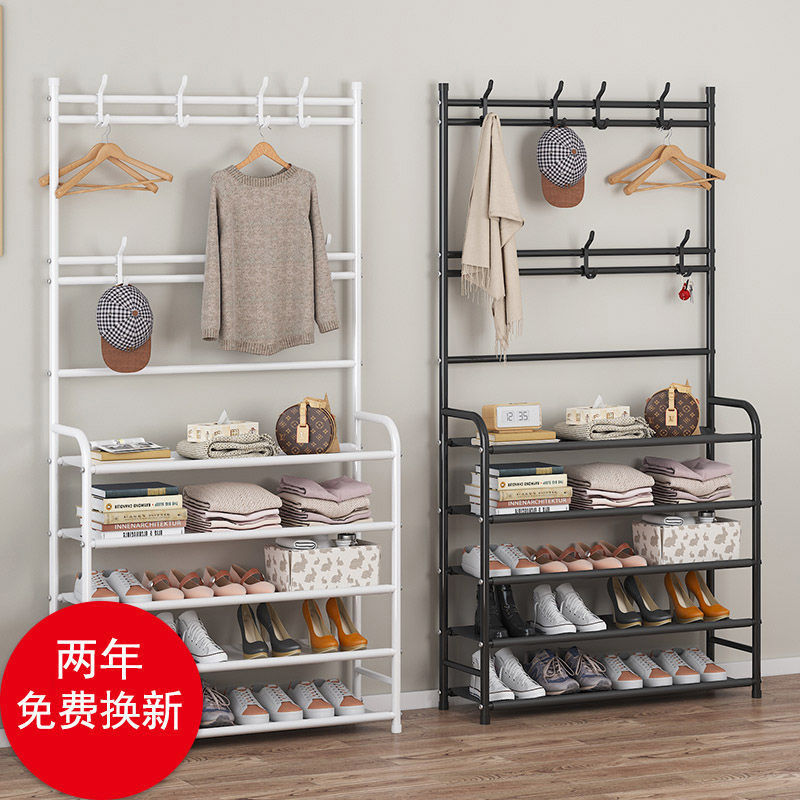 鞋架子进门口简易多层防尘收纳柜家用宿舍结实多功能鞋柜 经典D款60CM(4层)黑色
