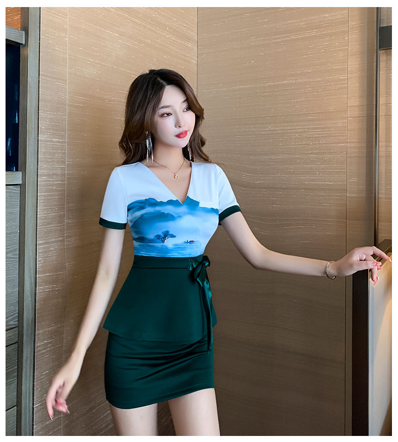 【新款】夏天足疗技师工作服女套装美容院高端美容师养生馆服店足浴