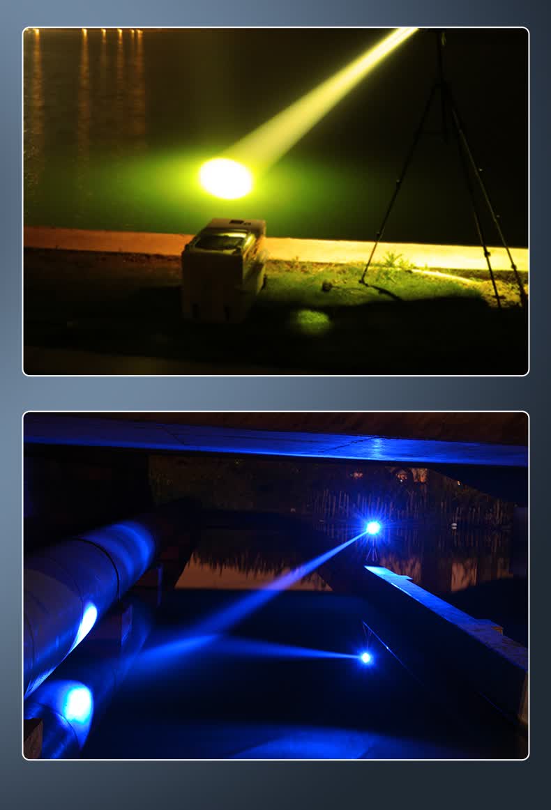 【京选臻品】夜钓灯激光大炮夜钓灯钓鱼专用激光炮蓝光钓灯野钓超亮