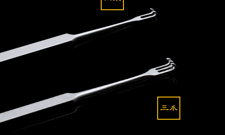 眼科器械美容整形拉钩眼睑拉钩泪囊拉钩两齿三齿拉钩不锈钢钛合金