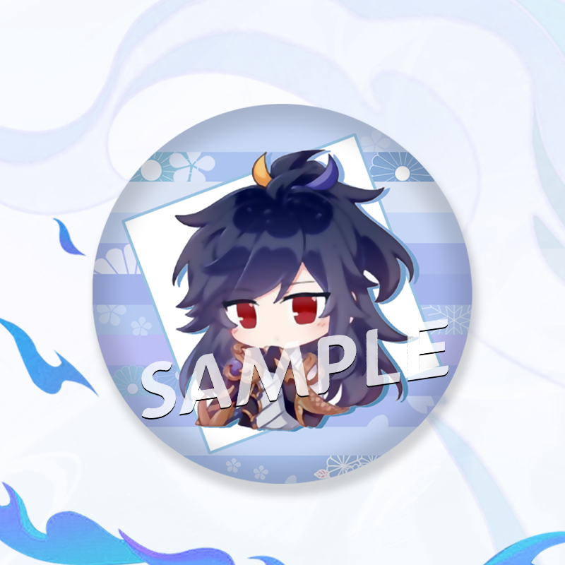 王者荣耀同人周边q版胸针细闪磨砂徽章吧唧胸章 诸葛亮(时雨天司)