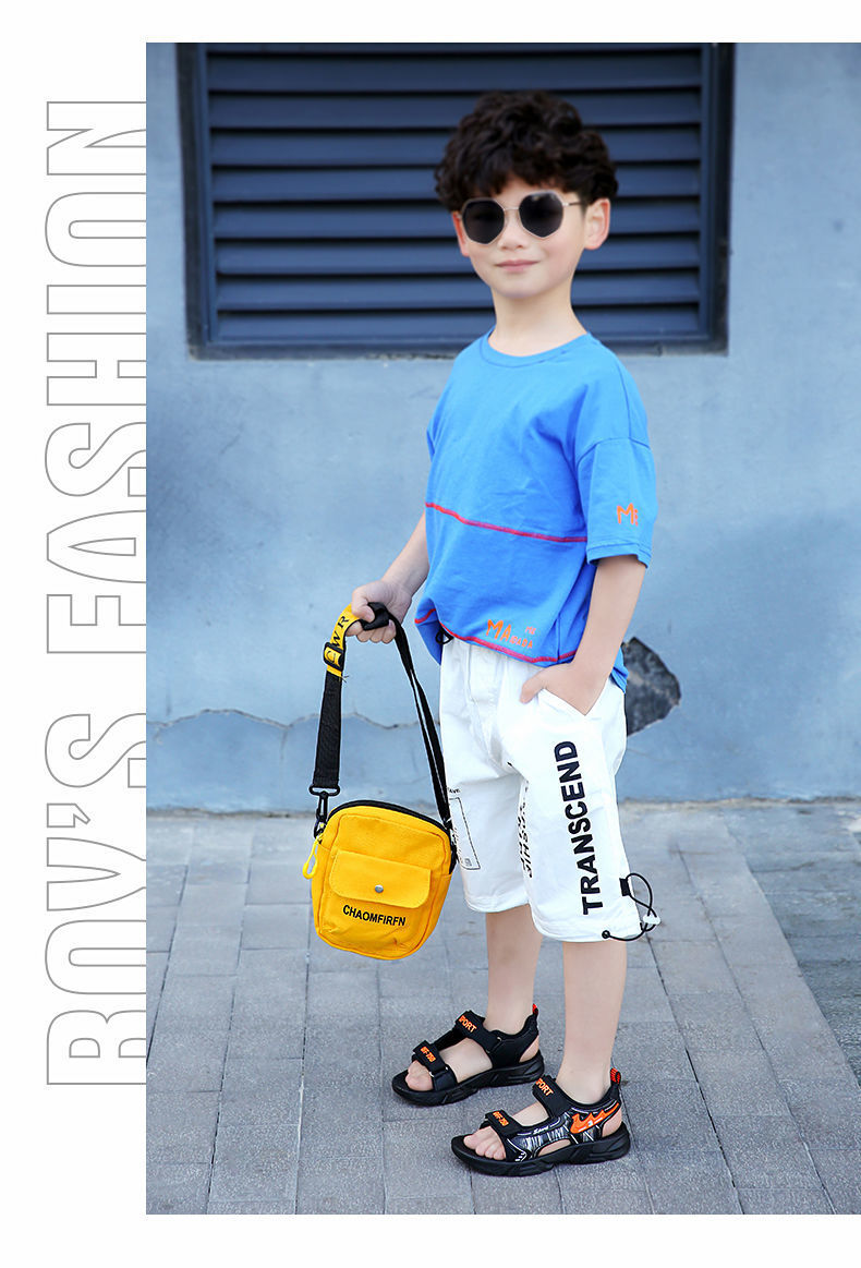 商场同款男童凉鞋新款防滑儿童凉鞋中大童男孩夏季凉鞋软底防臭沙滩鞋