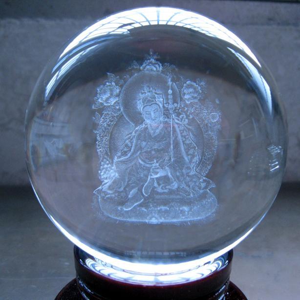 宗喀巴大师佛像水晶球摆件内雕工艺西藏藏传佛教佛堂寺庙供奉送朋生日