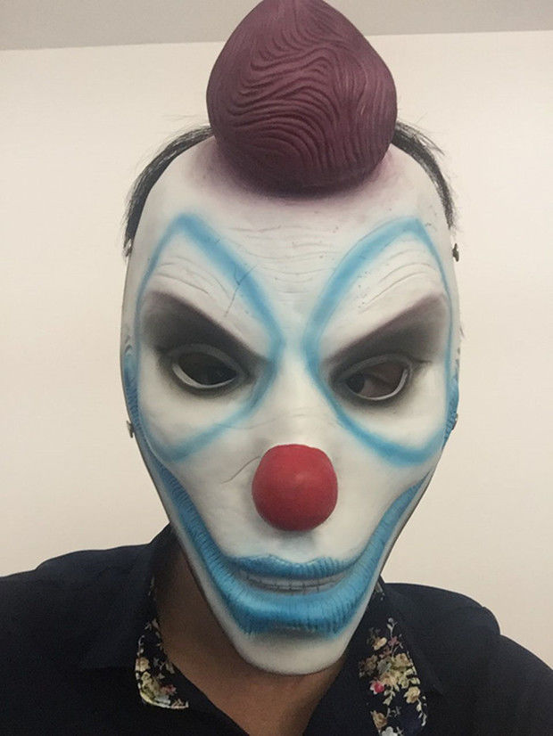 面具v字收货日payday2狐狸万圣节动漫白头套v字diy游戏面具白色