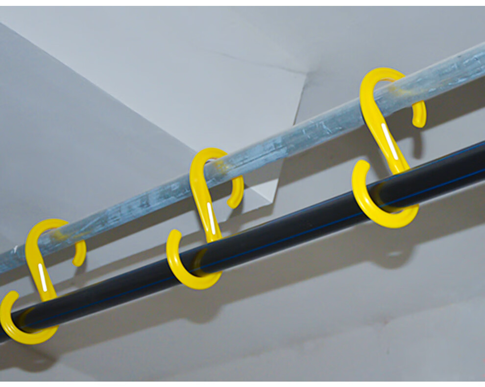 工地电线光缆电缆挂钩5个装架子管s形塑料挂钩矿用绝缘挂钩s型钢芯包