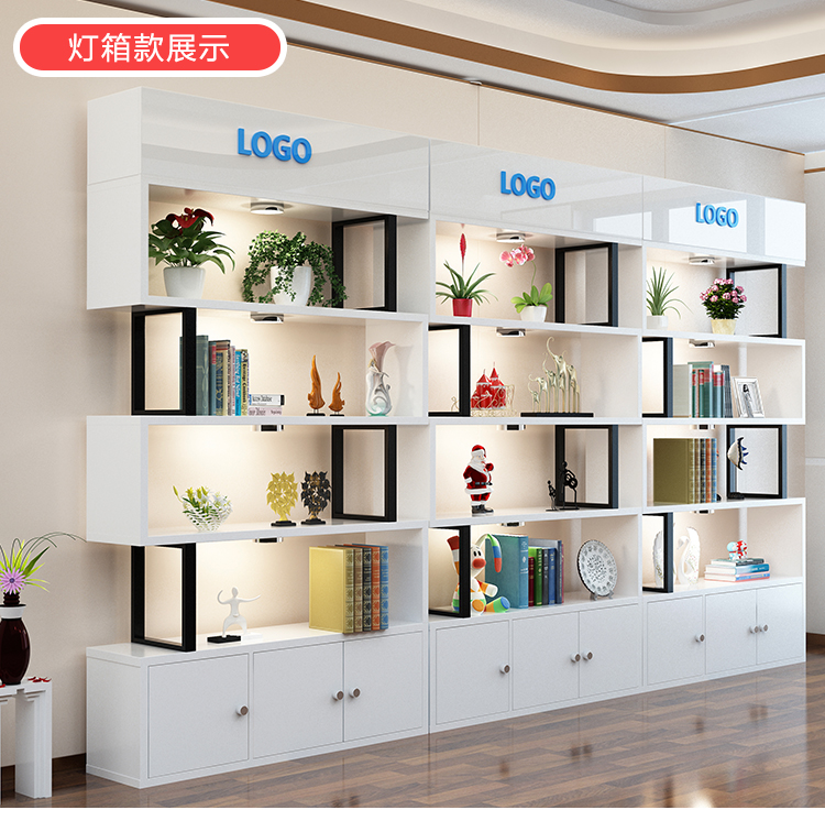 化妆品货架产品展示柜展示架包包饰品陈列柜美甲店展柜储物隔断柜