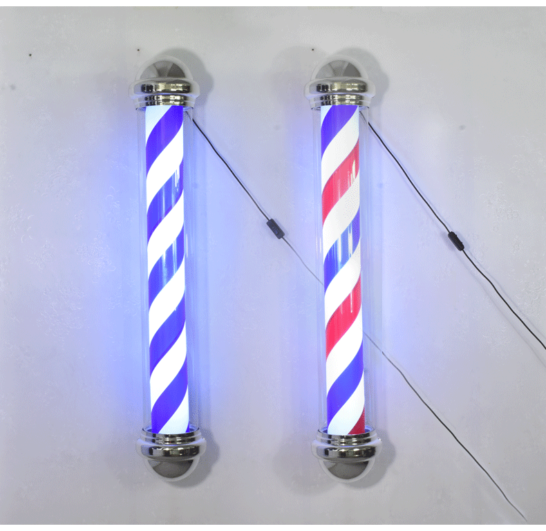 奥瑞利安美发理发店转灯led挂墙发廊圆柱形户外挂壁旋转标志灯箱超亮