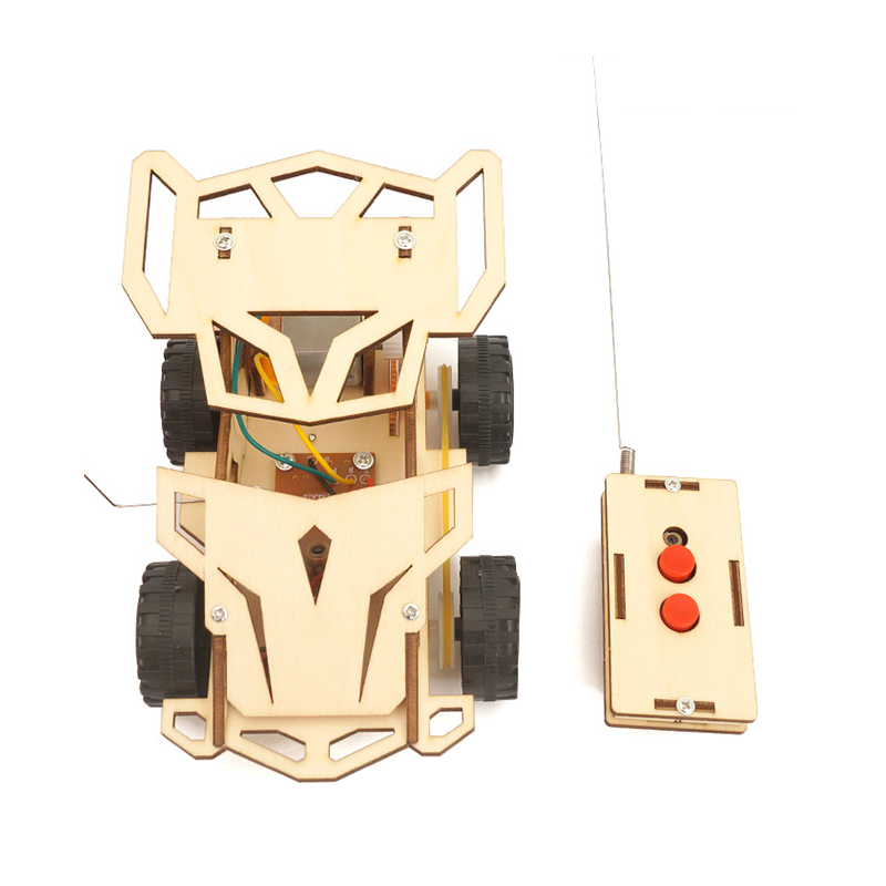 定制diy无线遥控四驱车小赛车汽车自装遥控车中小学生儿童科技小制作