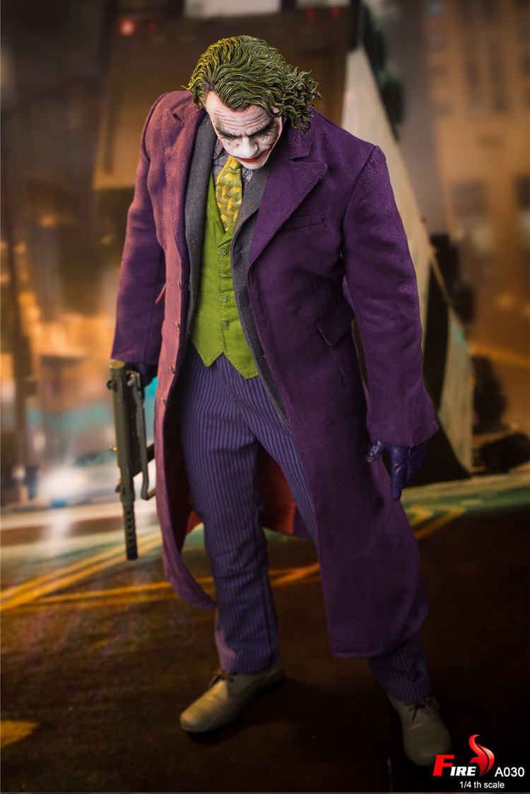 杰昆小丑手办 蝙蝠侠黑暗骑士小丑手办1/4希斯莱杰joker 关节可动人偶