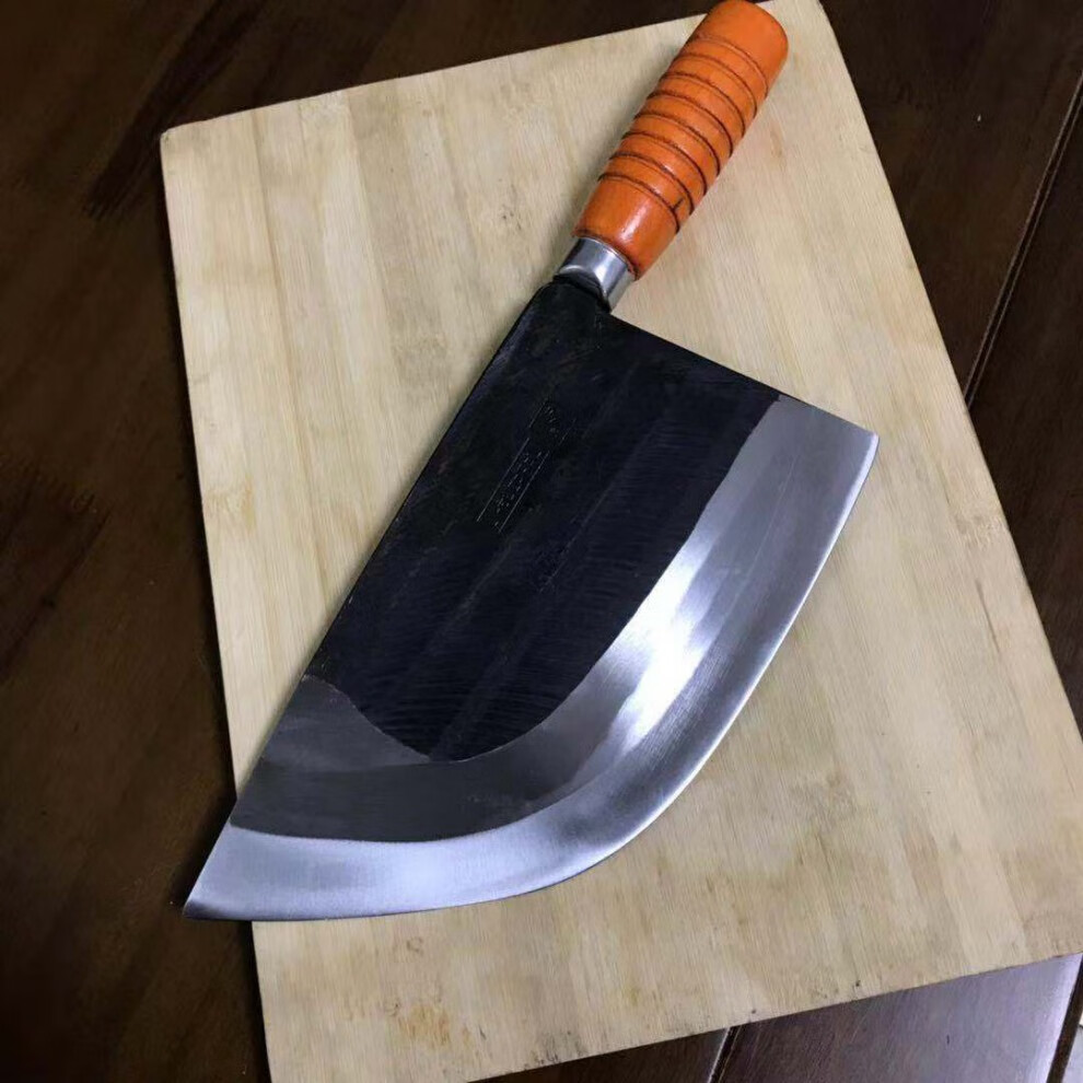 杀猪专用刀骨刀屠夫商用专用斩骨刀加厚手工锻打剁骨刀卖猪肉刀钢柄2